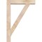 Ekena Millwork Traditional Block Smooth Bracket w/ Offset Brace, Douglas Fir, 5 1/2"W x 26"D x 38"H BKT0604X26X38TRA05SDF - alternate 4
